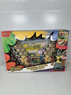 Pokemon Ascended Heroes Mega Evolution Lucario ex Premium Poster Collection NEW - Image 1