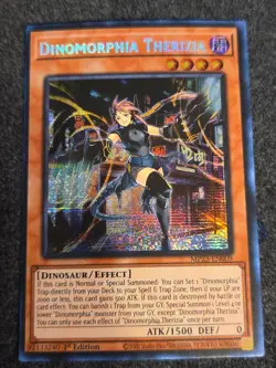 Yugioh x1 Dinomorphia Therizia MP23-EN009 Prismatic Secret Rare (Near Mint) - Image 1