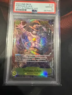 Portgas D Ace OP07-119 SEC Alt Art One Piece - PSA 10 Gem Mint - Image 1