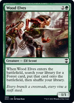 Wood Elves Kaldheim Commander PLD Green Common MAGIC THE GATHERING CARD ABUGames - Image 1