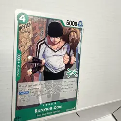 Roronoa Zoro EB02-019 R, GREEN 3 SWORD LOGO 14, One Piece card, Midori Matsuda - Image 2