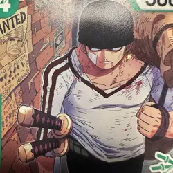 Roronoa Zoro EB02-019 R, GREEN 3 SWORD LOGO 14, One Piece card, Midori Matsuda - Image 3