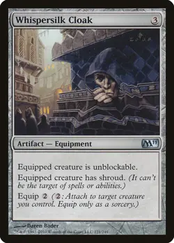 Whispersilk Cloak Magic 2011 / M11 MINT Artifact Uncommon MAGIC CARD ABUGames - Image 1
