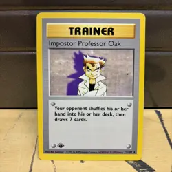 Pokemon Card - Imposter Professor Oak 1st Edition Base Set Shadowless 73/102 - Image 1