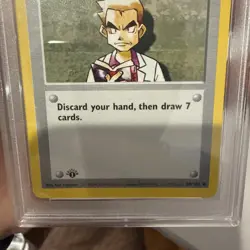 1999 Pokemon Professor Oak 1st Edition Shadowless Non-Holo Card 88/102 PSA 8 NM - Image 4