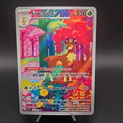 Pokemon TCG Sawsbuck Temporal Forces Illustration Card 166/162 - Image 1