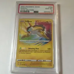 Pokemon Raikou Amazing Rare Vivid Voltage Holo 050/185 PSA 10 Card - Image 1