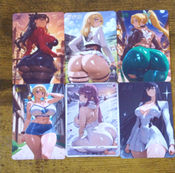 Beautiful Waifu 6 Card Lot - Anime Goddess Cards Satsuki Leafa Rin Lucy - Image 1