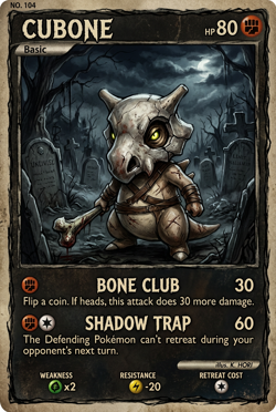 Pokemon Horror Cubone Custom Card - Image 1