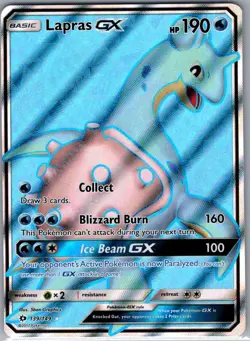 Lapras GX (Full Art) 139/149 SM Base Set - Pokemon Card - NM - Image 1