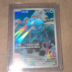 Pokemon Marill Illustration Rare Holo 204/193 SV02 Paldea Evolved 70 HP Card - Image 1