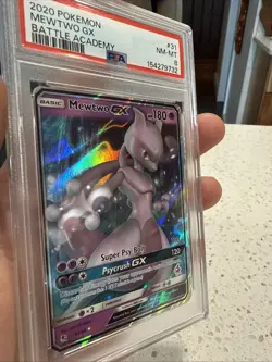 PSA 8 Mewtwo GX 31/68 Hidden Fates Sun & Moon Pokemon Card Gem Mint - Image 3