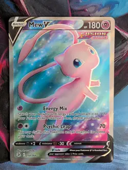 Pokemon TCG Mew v Fusion Strike Holo Full Art Ultra Rare Card 250/264 NM - Image 1