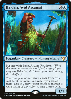 Haldan, Avid Arcanist Commander 2020: Ikoria NM Blue Mythic Rare CARD ABUGames - Image 1