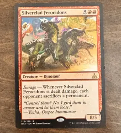 MTG Rivals of Ixalan RIX Silverclad Ferocidons MINT - Image 1