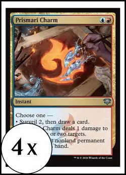 MTG - 4 x Prismari Charm - Playset 4x x4 - Secrets of Strixhaven Commander - Image 1