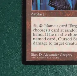 Wizards of the Coast Cursed Scroll MTG Tempest Artifact Rare 1997 Gregory - Image 4