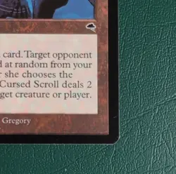 Wizards of the Coast Cursed Scroll MTG Tempest Artifact Rare 1997 Gregory - Image 5