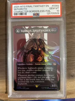 Sephiroth, Fabled SOLDIER (Borderless Foil) - #382 - Final Fantasy - PSA 10 - Image 1