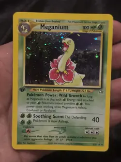 1st Edition Meganium 11/111 Neo Genesis 2000 Holo Rare WOTC Pokemon Card TCG - Image 3