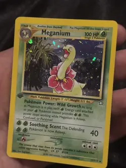 1st Edition Meganium 11/111 Neo Genesis 2000 Holo Rare WOTC Pokemon Card TCG - Image 5