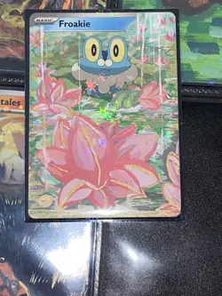 Froakie Full Art Painted Custom ACEO Altered Pokemon Card 1/1 - Image 3