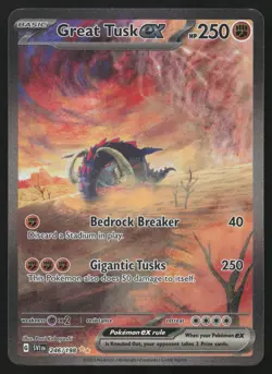 Great Tusk ex 246/198 SIR Scarlet & Violet Pokemon English NM - Image 1
