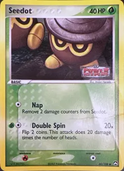 Seedot 60/108 Common Power Keepers Pokemon Damaged - Image 1