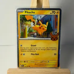 Pikachu 018/091 Paldean Fates Trick or Trade Cosmos Holo Pokemon TCG - Image 1