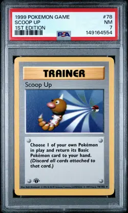 1999 POKEMON GAME 1ST EDITION #78 SCOOP UP PSA 7 - Image 1