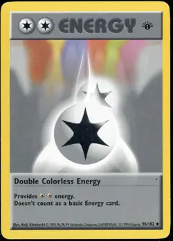 Pokemon TCG Double Colorless Energy 96/102 1st Edition Base Set (Shadowless)-LP - Image 1
