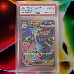 PSA 10 Mega Charizard X ex Ultra Rare 2025 Phantasmal Flames #109 EN Pokemon - Image 2