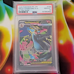 PSA 10 Mega Charizard X ex Ultra Rare 2025 Phantasmal Flames #109 EN Pokemon - Image 5