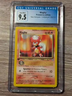 2000 Pokemon Neo Genesis Magby #23 1st Edition CGC Gem Mint 9.5/10 - Image 1