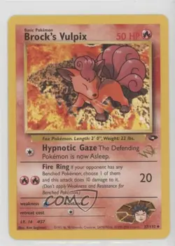 Brock's Vulpix (W Stamp - Top Deck Magazine) Pokemon Gym Challenge #37 2000 - Image 1