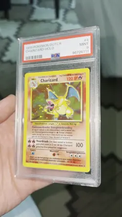 Pokemon Charizard Holo Base Set Unlimited 4/102 1999 DUTCH PSA 9 Mouth Swirl - Image 2