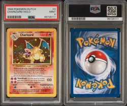 Pokemon Charizard Holo Base Set Unlimited 4/102 1999 DUTCH PSA 9 Mouth Swirl - Image 4