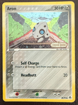 Pokemon Card - Aron Legend Maker 48/92 Reverse Holo Stamped - Image 1