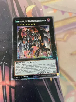 YUGIOH - DARK ARMED THE DRAGON OF ANNIHILATION - STARLIGHT RARE - MP25 - NM - - Image 1