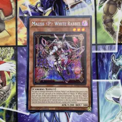 Yugioh! Maliss P White Rabbit MP25-EN122 Mega Pack Prismatic Secret Rare - Image 1