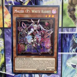 Yugioh! Maliss P White Rabbit MP25-EN122 Mega Pack Prismatic Secret Rare - Image 3