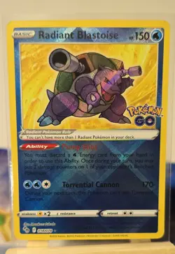 Radiant Blastoise 018/078 Pokemon GO Holo - Image 1