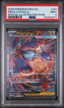 2025 POKEMON MEG EN-SPECIAL ILLUSTRATION RARE #181 MEGA LATIAS EX PSA 9 - Image 1