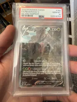 PSA 10 2022 Pokemon TCG Regidrago V 184/195 Silver Tempest Holo - Image 1