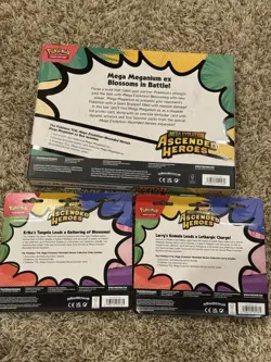 Pokemon Ascended Heroes Mega Meganium, Erika’s Tangela and Larry’s Komala bundle - Image 2