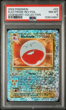 2002 Pokemon Legendary Collection Electrode #22 Reverse Holo PSA 8 LOW POP - Image 1