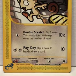 Meowth Expedition 121/165 Common LP Pokemon TCG - Image 3