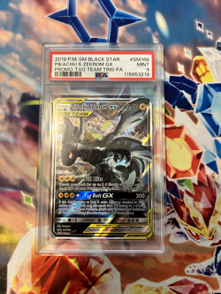 Pokemon Pikachu & Zekrom GX SM168 Promo PSA 9 - Image 1