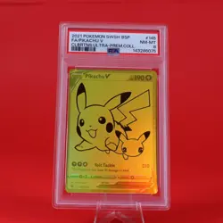 2021 Pokemon TCG SWSH Celebrations Ultra Premium Promo SWSH145 Pikachu V PSA 8 - Image 1