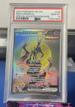 IRON CROWN EX 2024 POKEMON TEF SPECIAL ILLUSTRATION RARE 206/162 PSA 10 - Image 1
